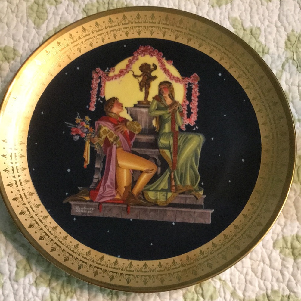 “ loves sweet bow ” plate